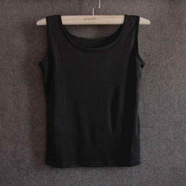 Silk Knitted Sleeveless Women Tank Top Basic Camisoles Summer Shirts