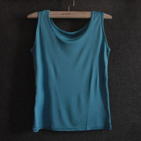 Silk Knitted Sleeveless Women Tank Top Basic Camisoles Summer Shirts