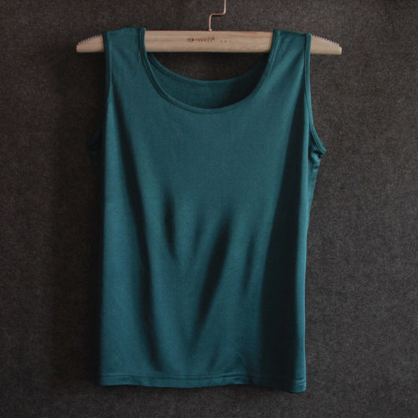 Silk Knitted Sleeveless Women Tank Top Basic Camisoles Summer Shirts